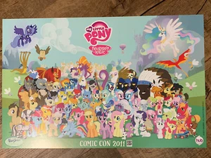 2011 SDCC MY LITTLE PONY Friendship Is Magic Debut POSTER 17x11 EXTREMELY RARE - Picture 1 of 4