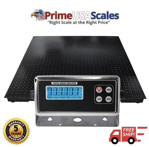 5 Year Warranty Pallet Scale 4x4 Floor Scale 48" x 48" Heavy Duty 10,000 lb - Picture 1 of 8