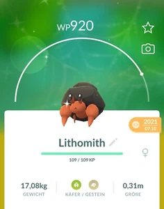 ✨#557 Shiny Lithomith Pokémon Go✨ - Picture 1 of 2