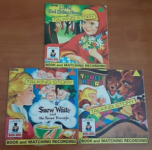 Talking Story LOT of 3 vtg 1976 PB BOOKS ONLY Snow White Three Bears Little Red - Picture 1 of 16