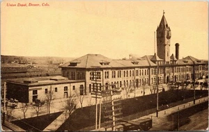 Postal Union Depot Train Tracks Denver Colorado UND Jones Pub Barkalow Bros - Imagen 1 de 2