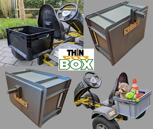 Berg GoKart Box + Halterung für Transporte & Einkäufe, Kettcar sw - Bild 1 von 6