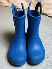 Crocs Kids Children Handle It Rain Boots Blue Size J1 Waterproof 12803