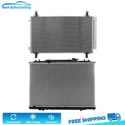 Radiador de aluminio y condensador de aire acondicionado para Acura MDX 2014-2020 2016-2019 Honda Pilot Foto 1 de 4