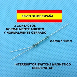 MICRO INTERRUPTOR MAGNETICO 14mm SWITCH SE ACTIVA CON IM�N O MAGNETO NO/NC REED - Imagen 1 de 1