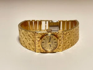 VINTAGE RARO BRACCIALE OROLOGIO MECCANICO DA DONNA SVIZZERO LUSSO PLACCATO ORO "EVERITE" - Foto 1 di 11