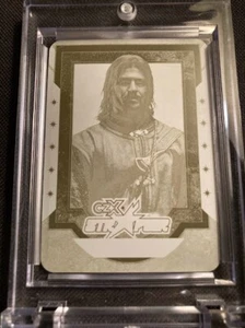 CRYPTOZOIC CZX MIDDLE EARTH STR PWR BOROMIR S10 YELLOW PRINTING PLATE CARD 1/1 - Picture 1 of 2