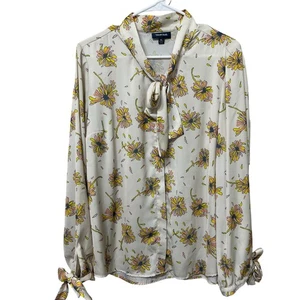 Blusa para mujer ModCloth talla XL floral retro con botones suave  - Imagen 1 de 6