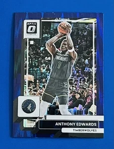 Tarjeta paralela Donruss Optic Anthony Edwards Twolves 2022-23 púrpura choque #45 - Imagen 1 de 2