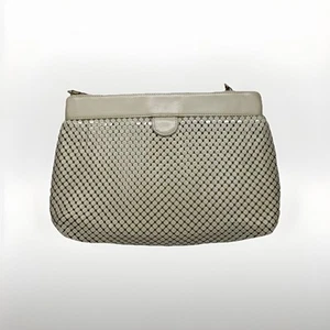 Vintage Whiting & Davis Co. Mesh-Mates Cream Purse Handbag Clutch - Made in USA - Bild 1 von 6