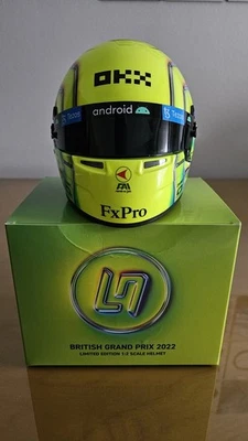 Lando Norris Helmet Silverstone 2022, Home GP Con Tear Off British, Scala 1:2 - Immagine 1 di 4