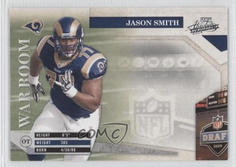 2009 Playoff Absolute Memorabilia War Room Jason Smith #25 Rookie RC - Image 1 of 2