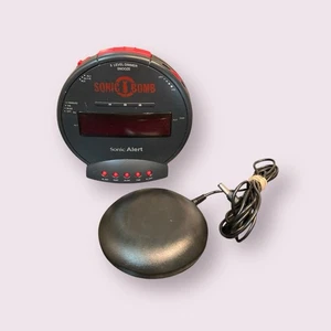 Sonic Bomb Dual Extra Loud Alarm Clock with Bed Shaker, Black - EXCELLENT CON - Picture 1 of 3
