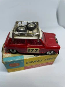 Corgi Die ast Toys Number 321 BMC Mini Cooper Rally 1966 Monte Carlo Rally - Picture 1 of 4