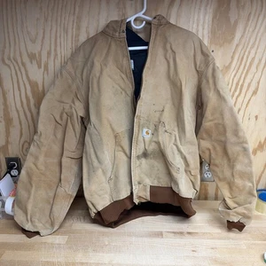 Chaqueta de Trabajo Carhartt De Colección Con Capucha Envejecida RN 14806 Talla 2XL ALTA. Hecho en EE. UU. - Imagen 1 de 9