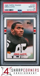 1989 Topps Traded #115T Greg Lloyd RC Steelers PSA 10 - Bild 1 von 2