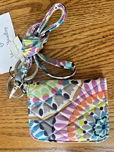 Vera Bradley Campus Double ID & Lanyard Sunny Medallion mini wallet EXACT New - Picture 1 of 7