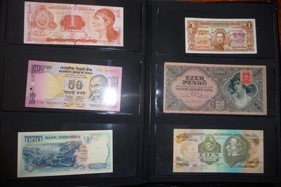 Mixed LOT of 30 Banknotes in an Album-  Great Selection! - Image 1 of 4