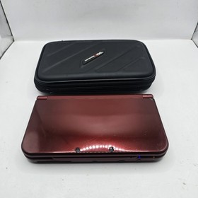 Nintendo 3DS XL "NEW"  Handheld Metallic Red Gaming System W/ Case