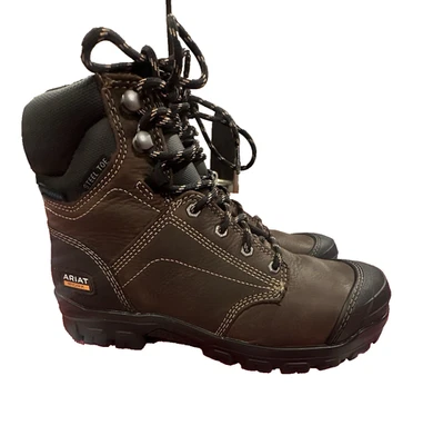 Botas de trabalho femininas ARIAT tamanho 7.5 B treadfast 6" biqueira de aço impermeável 10040405 - Imagem 1 de 4