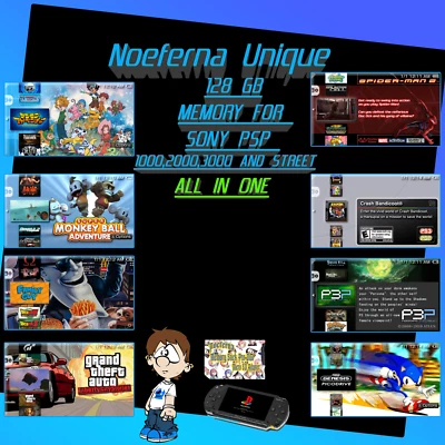 all in one 128 gb Micro SD + pro duo adapter for Psp 1000/2000/3000 - Image 1 of 2