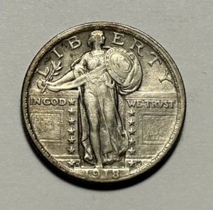 1918 D STANDING LIBERTY QUARTER XF - Bild 1 von 2