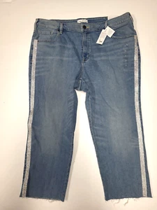 NWT Lane Bryant Sz.22 Jeans w/Rhinestones Stretch Distressed Hi Rise MSRP $99.95 - Picture 1 of 12