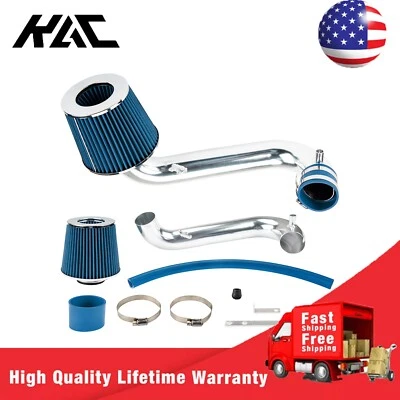 Kit de admisión de aire para Honda Civic 2001-2004 2005 1,7 L aluminio pulido azul Foto 1 de 4