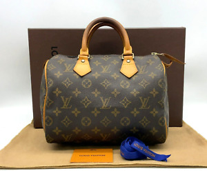 Authentic  Louis Vuitton Monogram Speedy 25 M41528 Handbag W/Box  NS050127