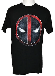 Camiseta gráfica de superhéroe de Deadpool con logotipo de Marvel Comics negra algodón nueva con etiquetas - Imagen 1 de 2
