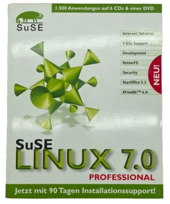 SuSE Linux 7.0 Professional Komplettpaket 6 CD`s - Deutsch / NEU&OVP - Bild 1 von 4