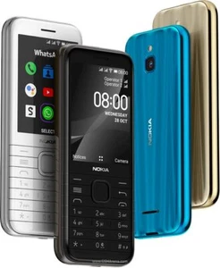 Nokia 8000 4G Dual SIM Black White 4G LTE GSM Unlocked KaiOS Phone -New Sealed - Picture 1 of 12