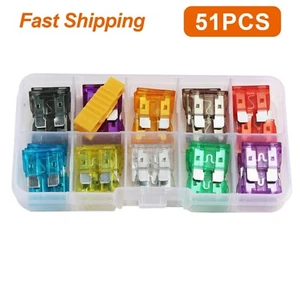 50PCS car fuse assortment kit standard blade size for Auto Truck Motorcycle - Picture 1 of 10