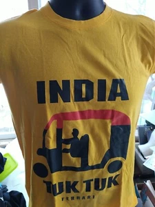 TRAVEL T-SHIRT INDIA TUK TUK (Taxi) Ferrari (XS Yellow) - Picture 1 of 1