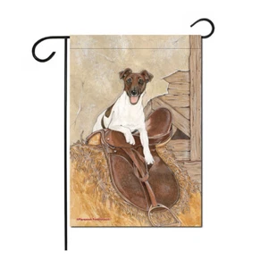 Fox Terrier Smooth Garden Flag Double Sided 12" x 17" - Picture 1 of 1