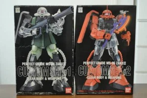 BANDAI PG MS-06 ZAKU II CUSTOM SET #1#2 Clear Body & Weapons Detail Up Parts:JP - Bild 1 von 3