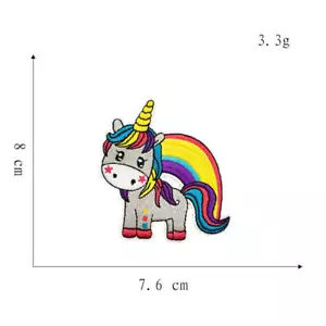 unicorn embroidered iron on badge sew on patch rainbow 2536 - Picture 1 of 1