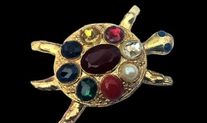 Auspicious 7cm Navratan Tortoise Vastu Kachua Hindu Temple Good Luck Home Diwali - Picture 1 of 7