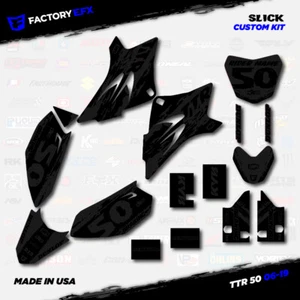 Kit de gráficos Blackout Slick Racing para Yamaha TTR50 TTR 50 2006-2025 06-25 - Imagen 1 de 5