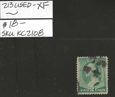 US Scott #213 Used XF, Solid, Bright, great stamp ready for the grader! 08 - Image 1 of 2