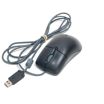 Genuine Microsoft Computer Wheel Mouse Optical 1.1A USB Wired Black - Tested! - Image 1 of 4