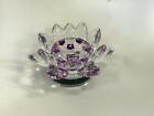 LARGE ALL COLOURS CRYSTAL LOTUS CANDLE HOLDER ORNAMENT HOME DECOR