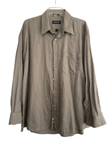 Joseph & Feiss Shirt Mens Extra Large 17-1/2 32/33 Beige Button Up Long Sleeve - Picture 1 of 13