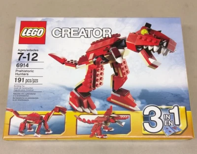 LEGO Creator 6914 Cazadores Prehistóricos NUEVO 3 en 1 Dino Dinosaurio T-Rex Pterodáctilo Foto 1 de 4