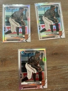 2021 Bowman Draft Chrome Marco Luciano ALL refractor lot (3) BDC-131 - Picture 1 of 2