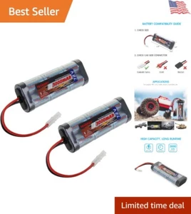 Versatile 7.2V NiMH 2-Pack Battery for RC Hobby Vehicles - High Output 3000mAh - Picture 1 of 8