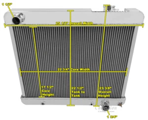 1961-1964 Pontiac Catalina All Aluminum 3 Row Core KR Champion Radiator - Picture 1 of 7