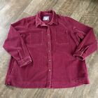 L.L. Bean Corduroy Shacket Pink Button Down Shirt Jacket Womens 2XL XXL