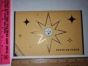 PITTSBURGH STEELERS 2017 PEACE ON EARTH HOLIDAY GREETINGS CARD 7.75" x 5.25" - Picture 1 of 6