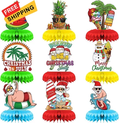 Сотовые центральные элементы для Рождества красный, зеленый, желтый, оранжевый, синий  - Изображение 1 из 4